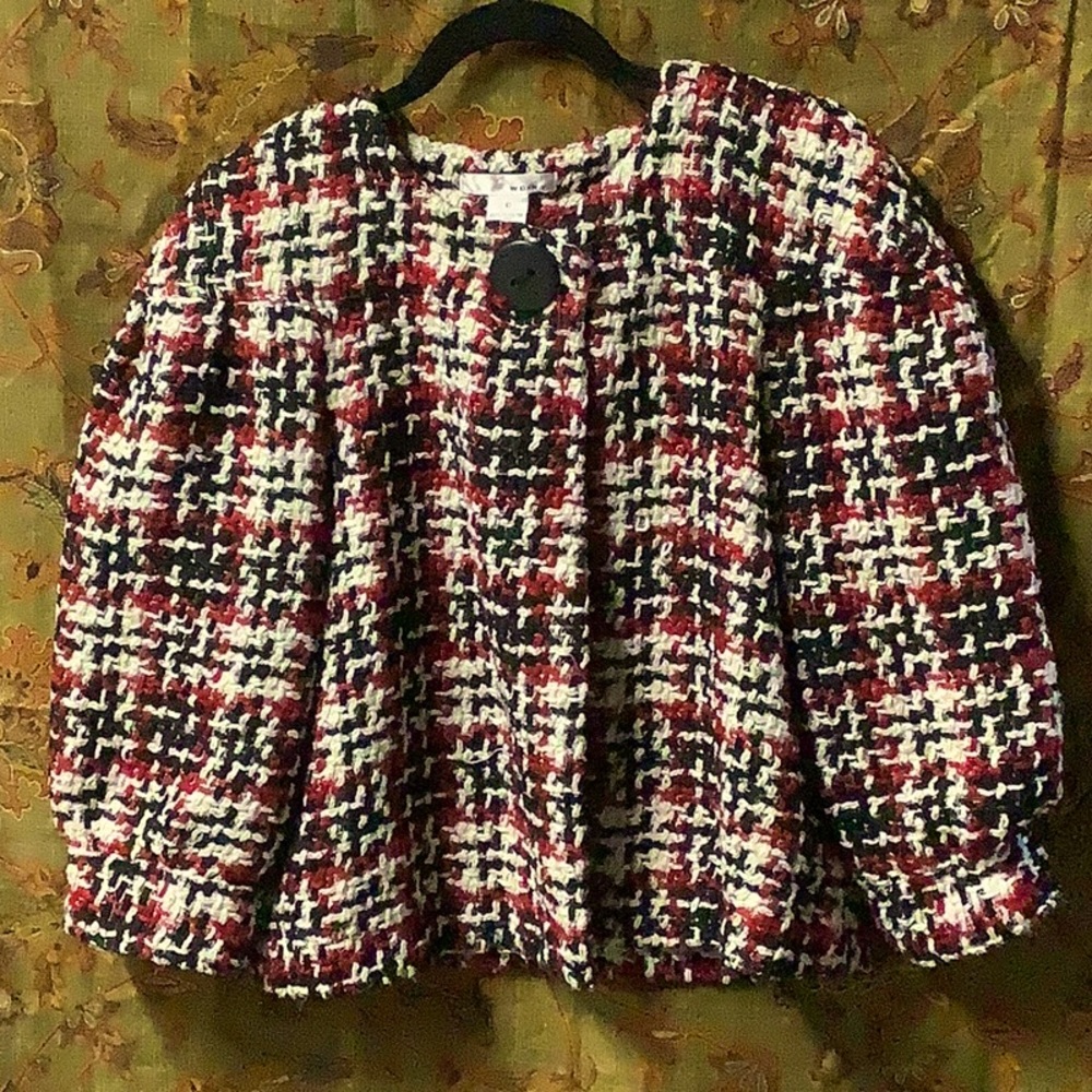 WD. nY Black /Red/ White Cape short jacket